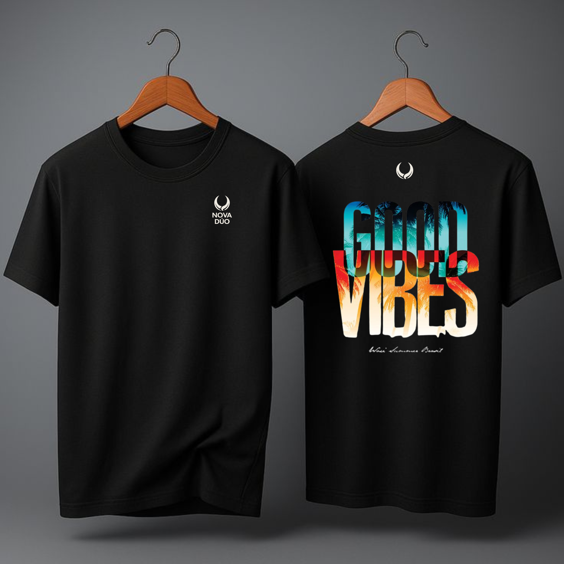 Remera Good Vibes Negra