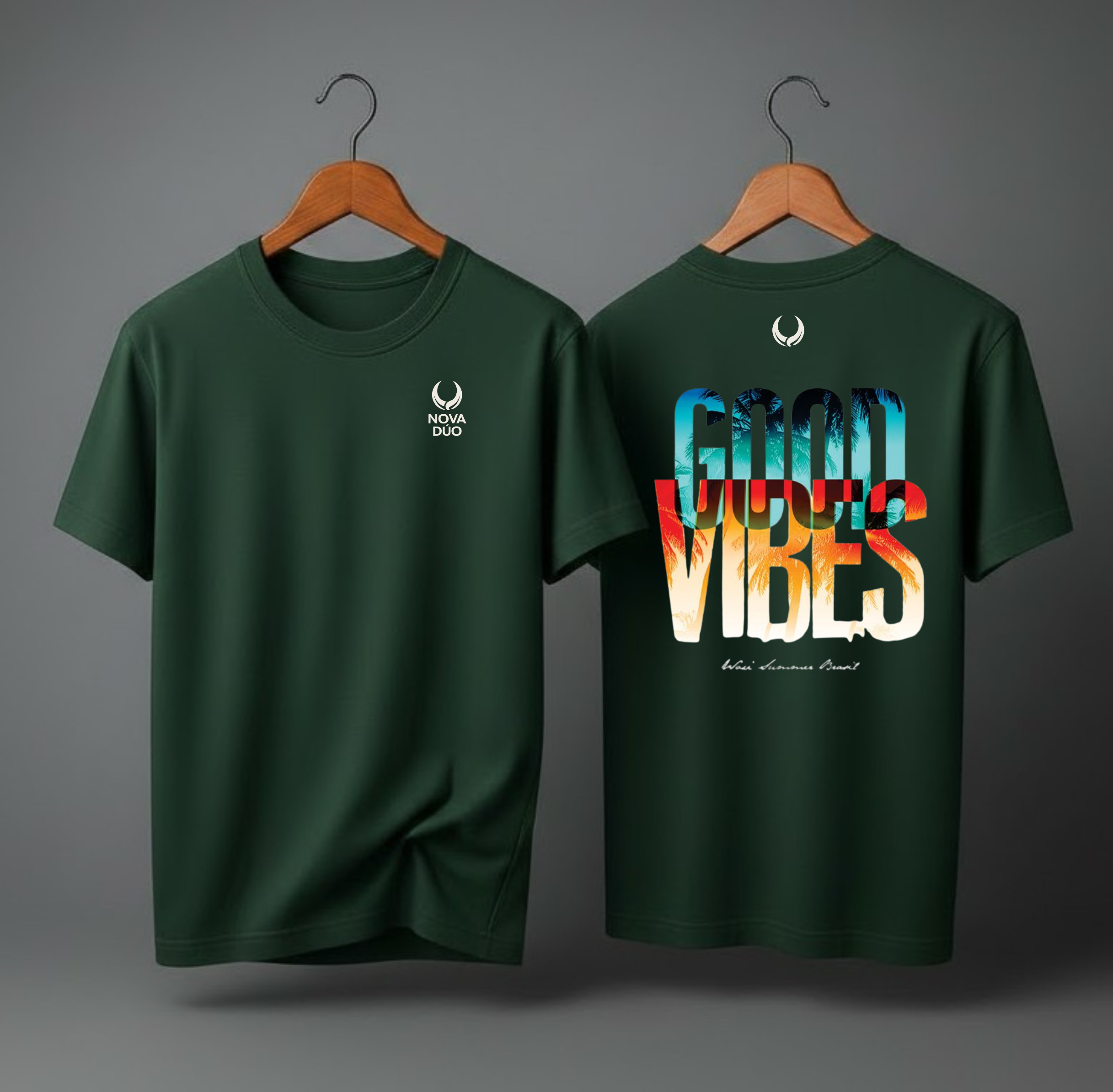 Remera Good Vibes Verde